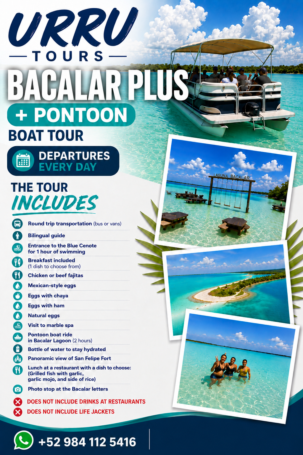 Bacalar Plus + Pontoon | URRU Tours