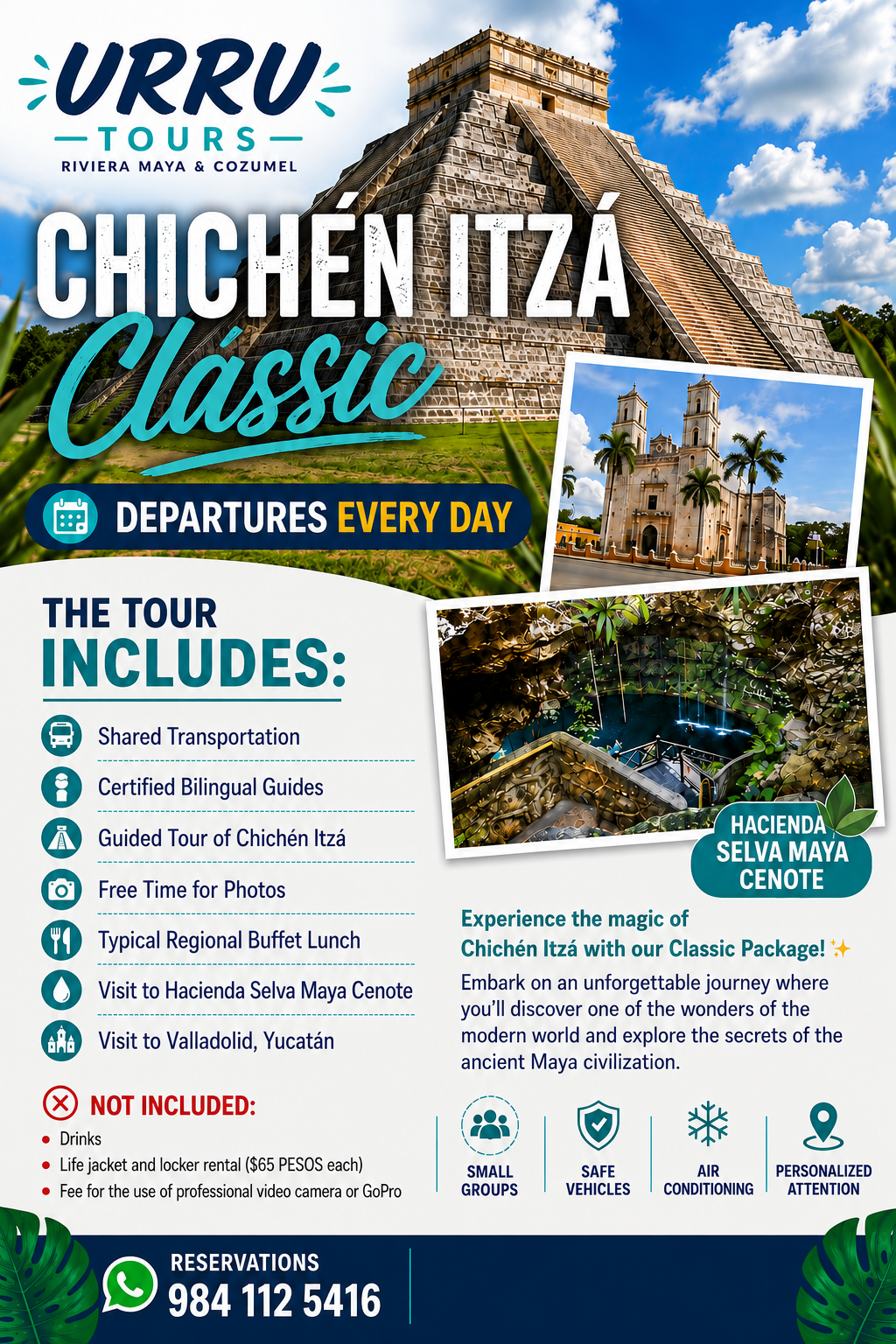 Chichén Itzá Classic or Deluxe Tour from Riviera Maya