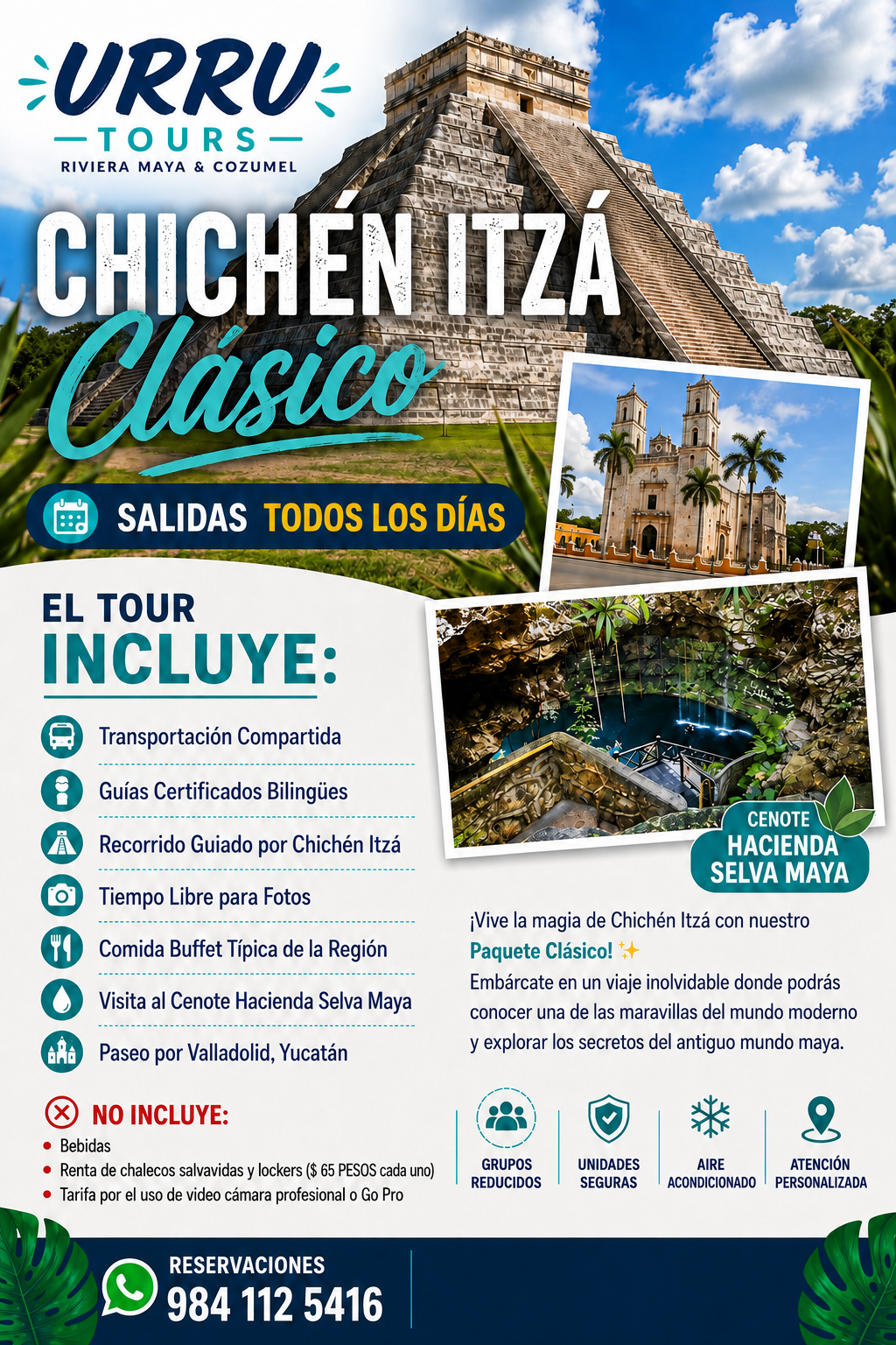 Tour Chichén Itzá Clásico o Deluxe desde Riviera Maya