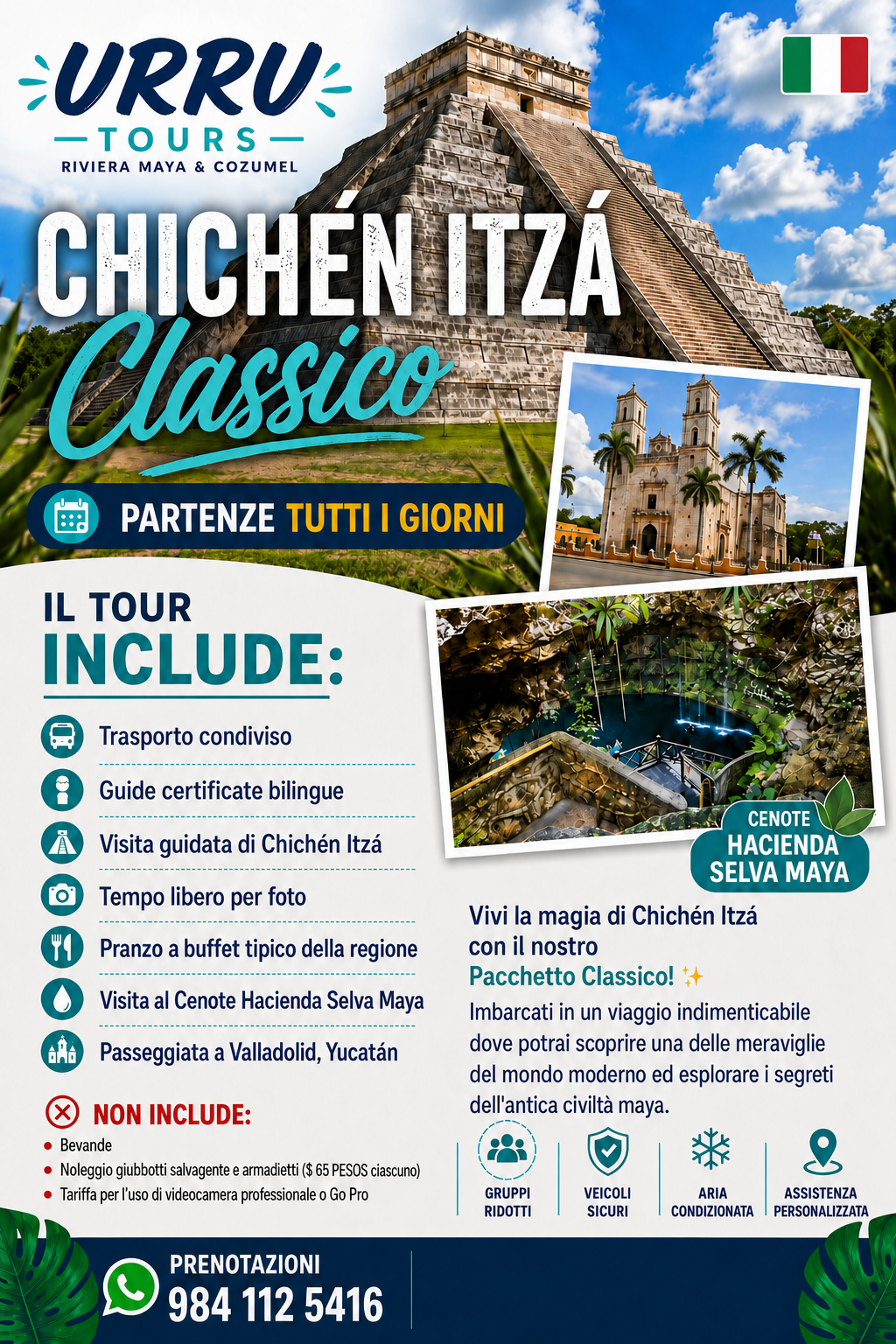 Tour Chichén Itzá Classico o Deluxe dalla Riviera Maya