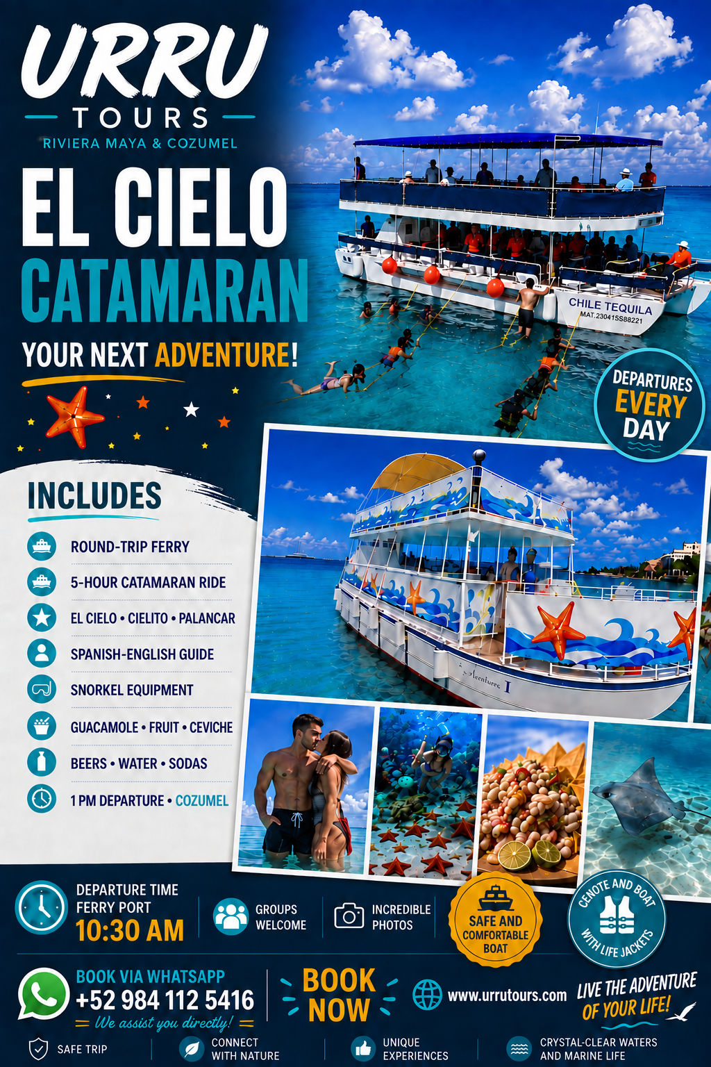 El Cielo Cozumel from Playa del Carmen · Ferry included