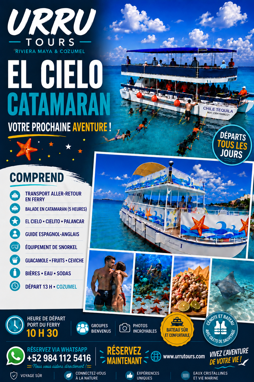 El Cielo Cozumel depuis Playa del Carmen · Ferry inclus