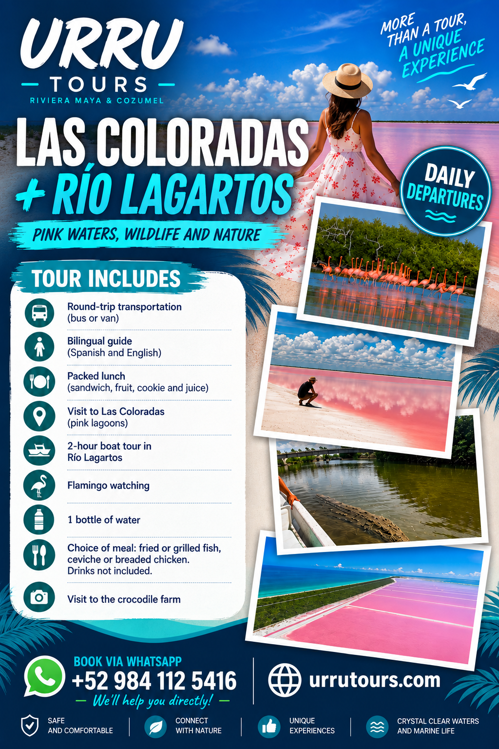 Las Coloradas + Río Lagartos Tour from Riviera Maya