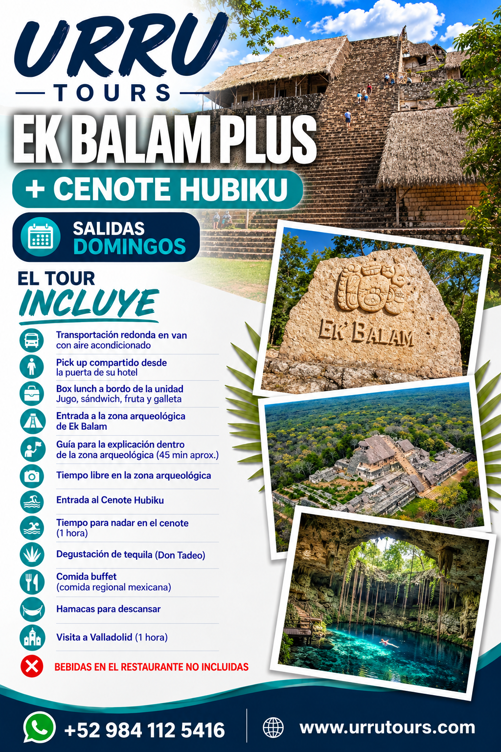 [LANG:ES] Ek Balam Plus + Cenote Hubiku