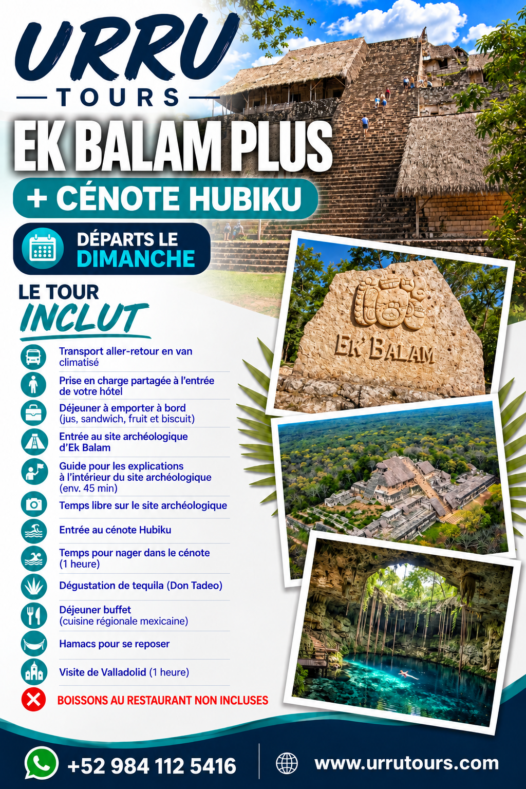 Ek Balam Plus + Cenote Hubiku
