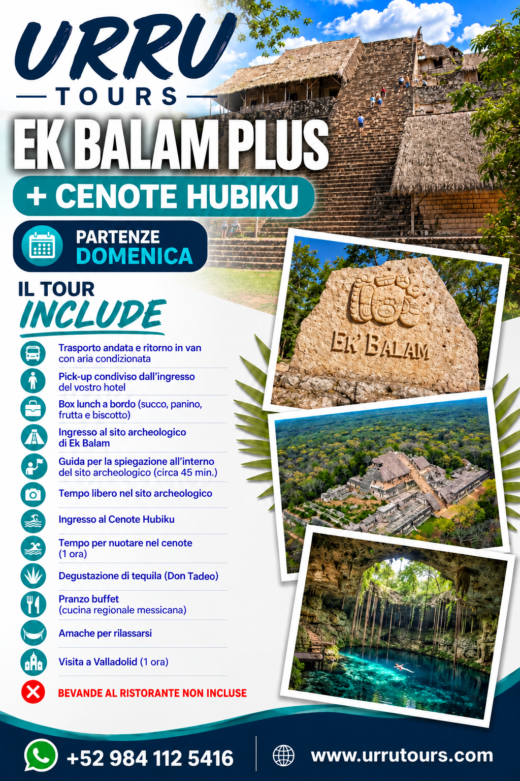 Ek Balam Plus + Cenote Hubiku