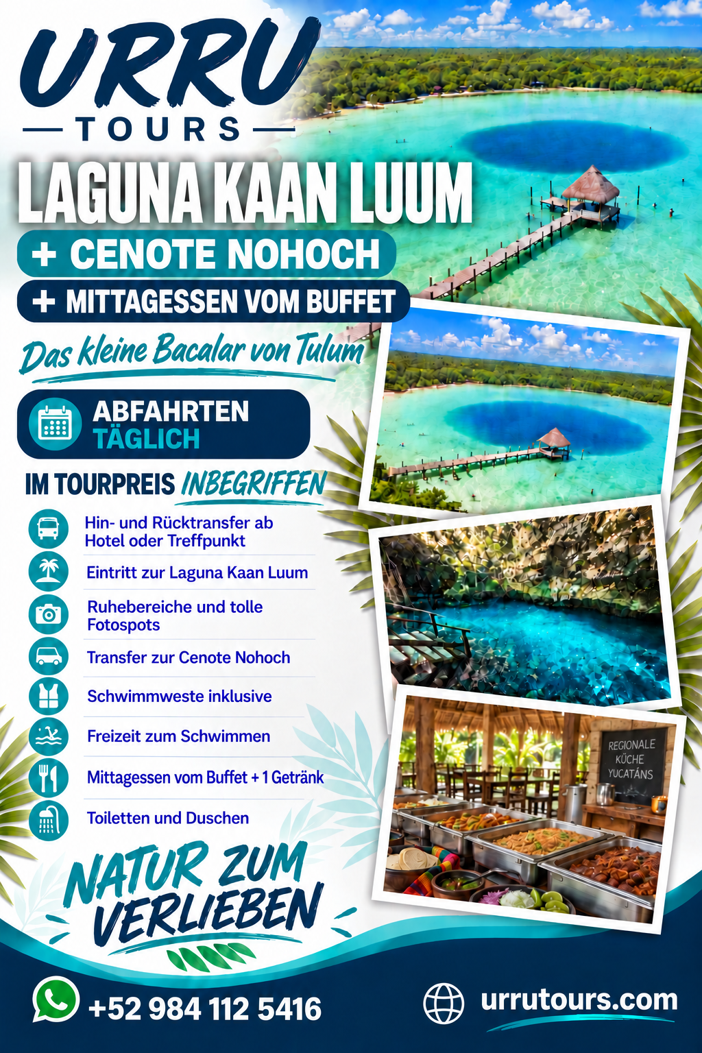 Kaan Luum Lagune + Cenote Nohoch ab Riviera Maya