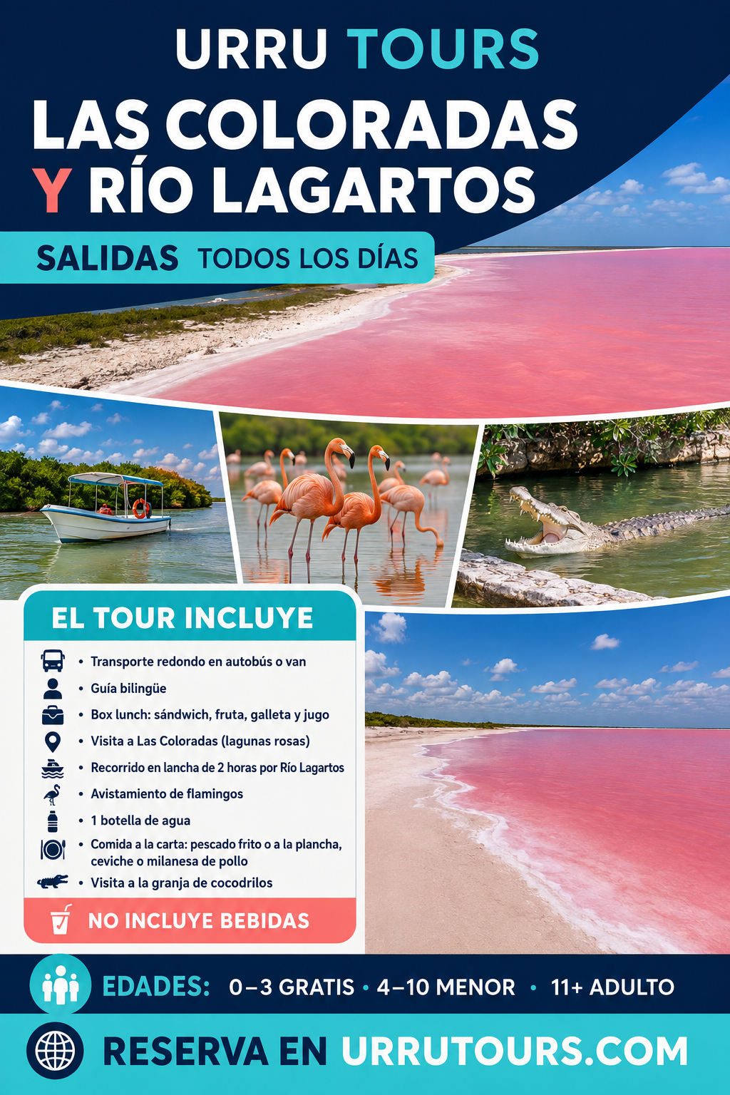 Las Coloradas y Río Lagartos | URRU Tours