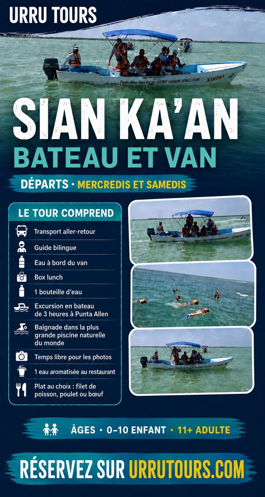 Sian Ka’an · Lancha y Van