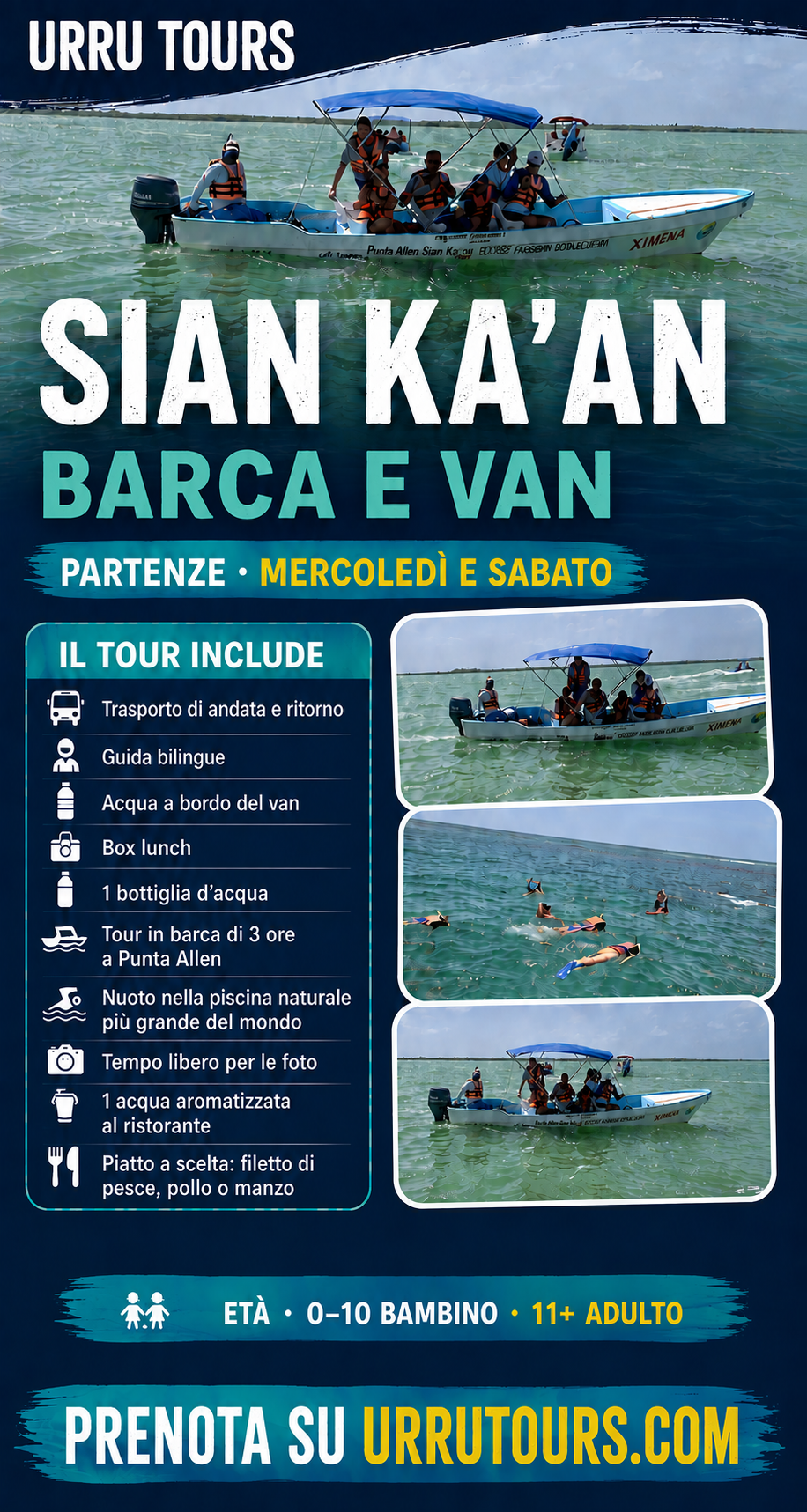 Sian Ka’an · Lancha y Van