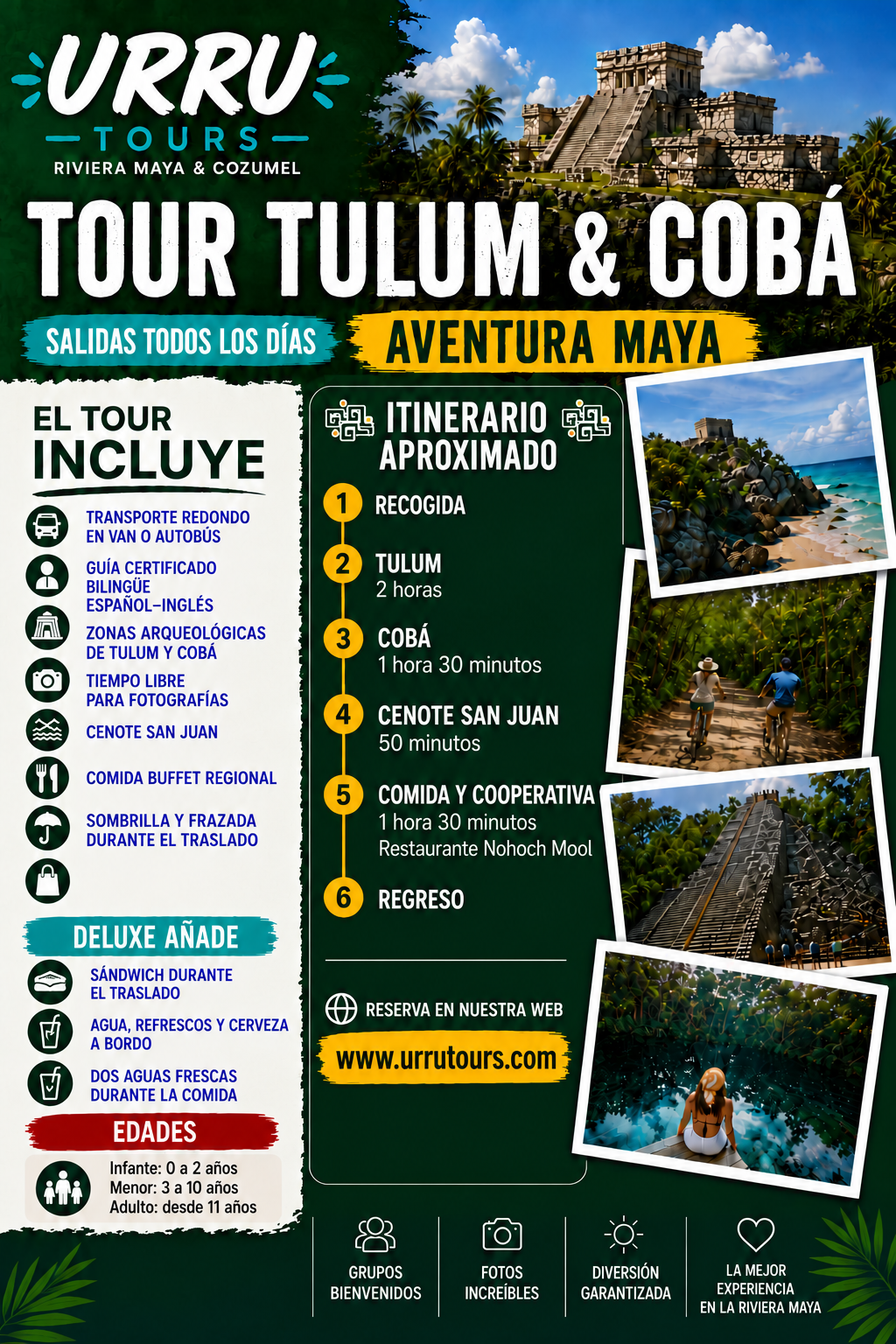 Tour Tulum, Cobá y Cenote San Juan: itinerario actualizado